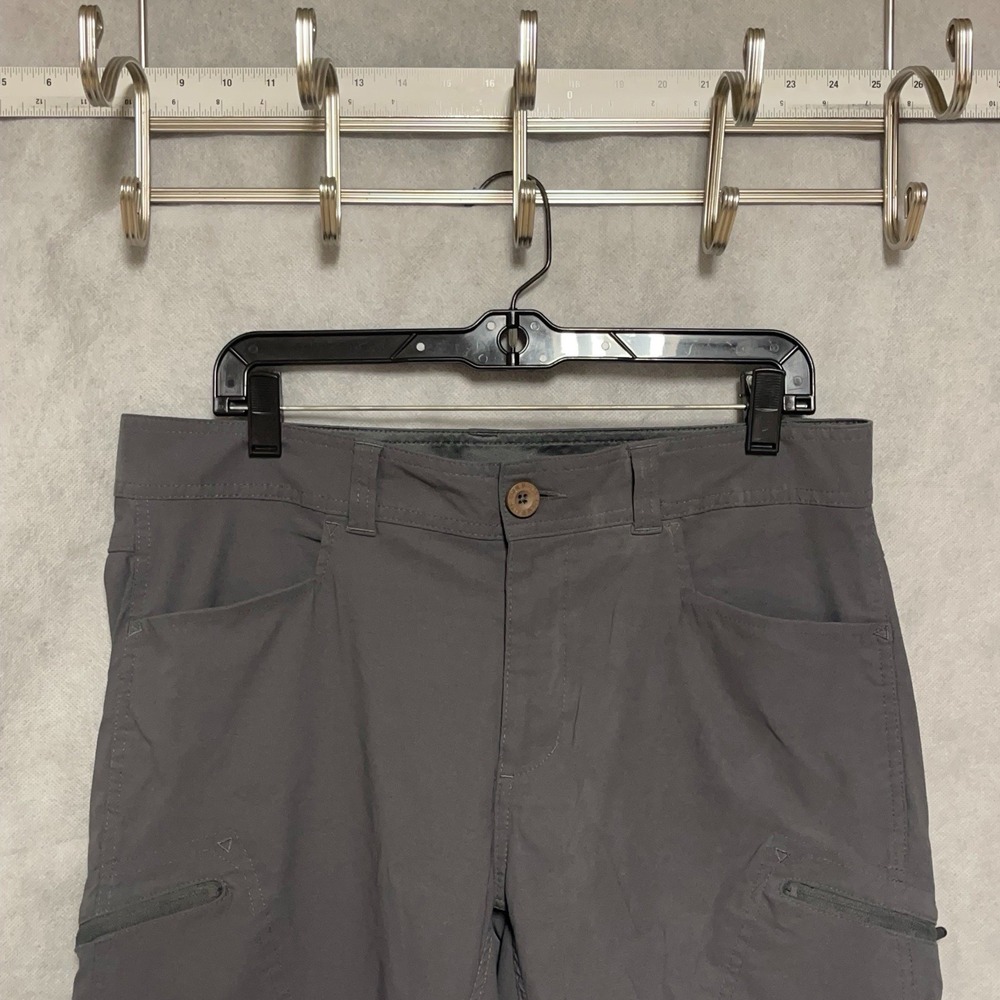 Eddie Bauer Shorts Men 35 Gray First Ascent Cargo Nylon Performance Stretch 11"